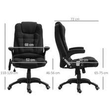 Office Chair, Gaming Chair, Massage Function, Adjustable Height, Black, 67 X 74 X 116-126 Cm - Black - View 3