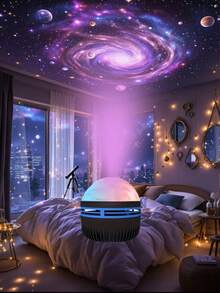 LED Aurora Projector Starlight Lamp, LED Northern Lights Interstellar Galaxy Night Light, Suitable For Bedroom, Home Theater, Living Room, Room Decoration For Festive Parties, Perfect Atmosphere Lamp For Use As A Gift For Festivals, Birthdays, And Valentine's Day (Suitable For Christmas, Halloween, Weddings, Parties) - Compatible With Charging Battery And Adapter (No Battery Required, Includes Electronic Devices) - 多色光 - 查看 7