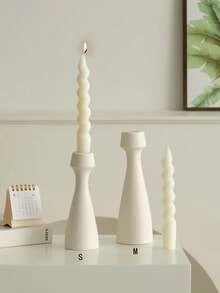 1 bucată Suport de lumânare din ceramică în formă asimetrică, stil natural, design modern minimalist, se potrivește cu cești înalte pentru lumânări, potrivit pentru masă, petrecere, decor camera de zi, decorarea mesei de sufragerie - Multicolor - Vizualizare 6