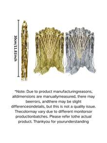 1pc Shiny Wedding Wand, Shaped Like A Golden Star With Foil Tassel And Bells, Suitable For Weddings, Birthday Parties And Other Occasions - Multicolor - View 8