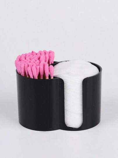 Organizador de hisopos, soporte para vaso y hilo dental del baño, taza para rollo de papel y caja de almacenamiento de hilo dental, caja de almacenamiento del baño, caja de almacenamiento de cosméticos para tocador.