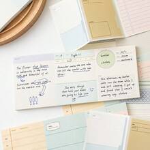 3-Section Fragmented Tidy Memo Pad, 80 Sheets/240 Detachable Pages, Simple Minimalist Design, Suitable For Students, Memo, Message, Tear-Off Notes - Multicolor - View 5