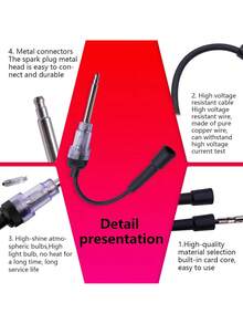 Probador de chispa de encendido en línea: mejore el rendimiento del motor mediante chispas confiables y una combustión eficiente. - A - Ver 6