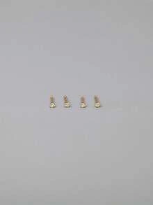 2pcs S925 Sterling Silver Plated Gold Nose Studs, Minimalist Low-Irritation Unisex Mini Piercing Jewelry, Suitable For Daily Wear By Men And Women