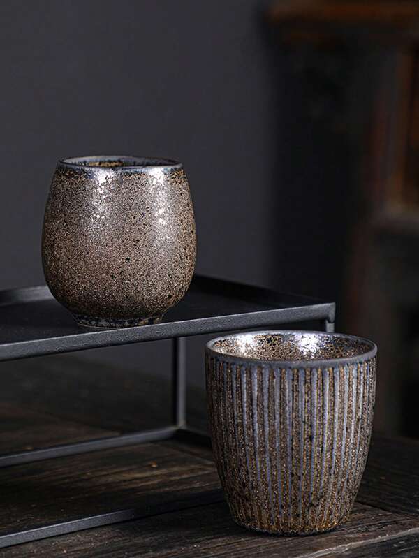 1 pièce Tasse à thé vintage en céramique de 220 ml avec glaçure craquelée, tasse maîtresse créative pour l'espresso, le café et le thé chinois