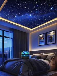 LED Aurora Projector Starlight Lamp, LED Northern Lights Interstellar Galaxy Night Light, Suitable For Bedroom, Home Theater, Living Room, Room Decoration For Festive Parties, Perfect Atmosphere Lamp For Use As A Gift For Festivals, Birthdays, And Valentine's Day (Suitable For Christmas, Halloween, Weddings, Parties) - Compatible With Charging Battery And Adapter (No Battery Required, Includes Electronic Devices) - 多色光 - 查看 4