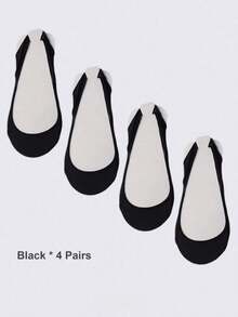 1/4/8 双装女士硅胶防滑镂空后跟袜，带缓冲鞋垫，适合搭配高跟鞋或日常穿着 - 彩色 - 查看 9