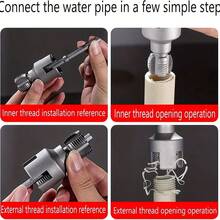 2pcs 1/2", 3/4", 1" Pipe Threading Tool Set, Dual-Function PVC Pipe Threader For Home Repair - Multicolor - View 6