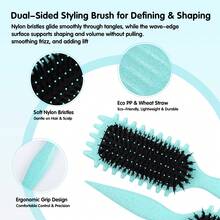 Hair brushes-EU+UK 1pc Curling Hair Styling Brush, Curling Hair Styling Brush Cleaning Set, 1pc Styling Shaping Curling Hair Brush - Suitable For Women Curly Hair, 1pc Multi-Function Comb Cleaning Tool - Suitable For Wet Or Dry Hair, Enhance Curling Styling, Smooth And Frizz-Free, Easy Styling - 彩色 - 查看 5