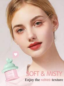 NOVO 哑光磨砂罐不粘腻唇泥柔滑丝绒美白唇膏，适用于唇部、脸颊和眼部，秋冬Y2K风格，是朋友聚会、生日、礼物的理想之选。 - 10#乾枯花蕾 - 查看 2