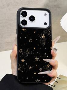 Funda de teléfono de cuero con patrón de estrella y luna, resistente al agua, a prueba de caídas y antideslizante, compatible con Apple y otros teléfonos, versión internacional, no la versión nacional - Multicolor - Ver 6