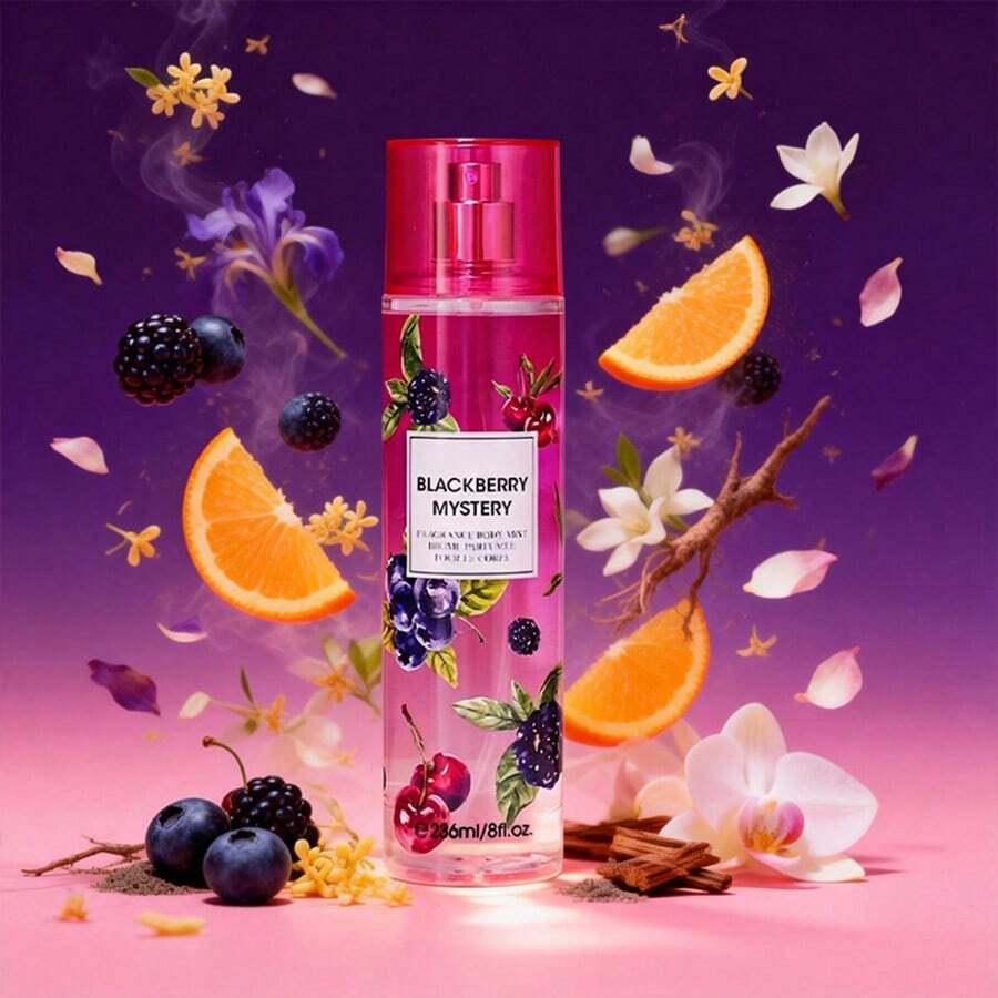Wish 20 Varieties Of Women's Body Mist Perfume Spray, 8 Fl.Oz Long-Lasting Floral Fruity Spray With Non-Greasy Alcohol-Based Formula. Suitable For Hair & Body, Ideal For Parties, Dates & Gifting. Lightweight And Smooth Application.Valentine's Day Gift - Blackberry Mystery - 查看 1