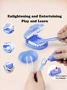 Dentist Examination Teeth Model Role Play Dental Check-Up Toy, Includes Teeth And Oral Model - Pretend Dentist Set For Boys And Girls, Educational Dental Care Learning, Children Dentist Role Play Toy, Can Be Used For Doctor And Nurse Roleplay, Dentist Game Set, Pretend Play Toy - Multicolor - View 6
