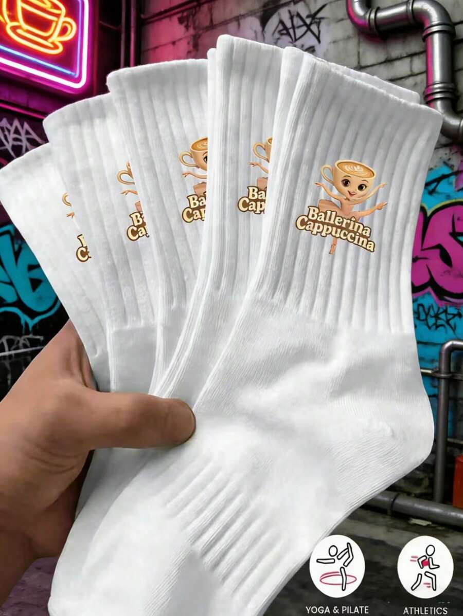 山海经主题卡通中筒袜，柔软透气，吸汗防臭，男女皆宜。新颖设计，街头朋克风格，穿着舒适。春秋新品。山海经系列男女袜，适合日常穿着、聚会、开学季及新年送礼。 - 彩色 - 查看 1