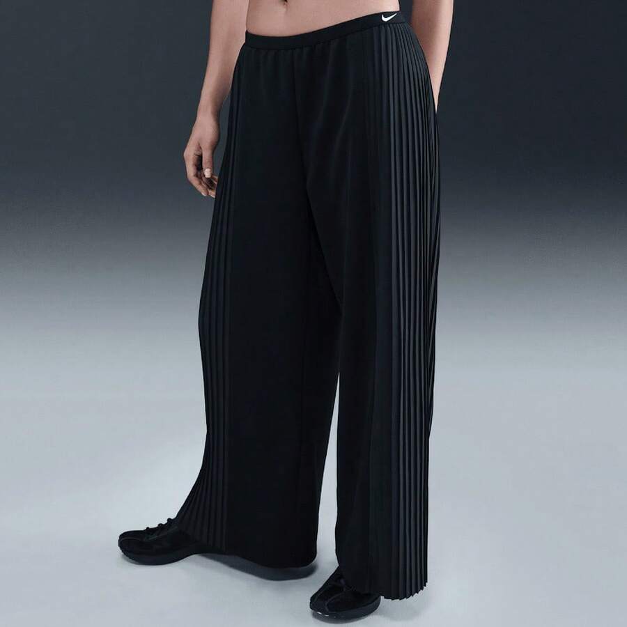 Nike Women's AS W NSW PLEATED PANT Woven Long Pants IM7460-010 - Black - View 1