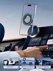 360°三轴可折叠MagSafe车载手机支架，真空磁吸底座，适用于导航设备，兼容MagSafe设备 - 支架 - 查看 4