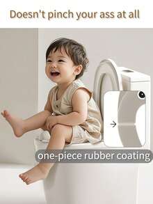 PP Baby Toilet Seat Cushion, Children's Folding Toilet Seat, Gaps Won't Pinch Bottom Portable Toilet Training Suitable For Toilets In Homes/Hotels, Etc. - White - View 9