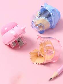1pc Cartoon Animal Pencil Sharpener, Compact Pencil Sharpener, Creative For Students - Multicolor - View 4