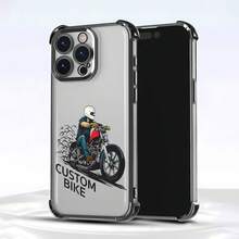 Funda personalizada con diseño de moto, compatible con Samsung, Apple, VIVO, OPPO, , Transsion, ,  y Honor. Fabricada en TPU, ofrece protección a prueba de golpes y caídas. ¡El regalo perfecto para los amantes de las motos! - Negro - Ver 2