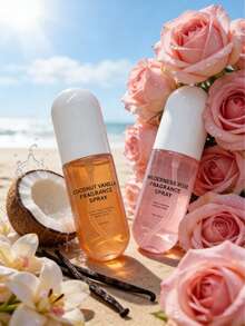 Spray de fragancia de vainilla y coco, ambientador aromático de larga duración, serie de ambientadores de brisa tropical brasileña, fragancia persistente de floral ambarino de cálido sol, orquídea cremosa con notas de frutos secos y azúcar, ciruela, jazmín y vainilla con notas amaderadas, violeta y sándalo, anacardo y caramelo, dragonfruit, jazmín y notas marinas, macadamia australiana y zerumbet, Río de Janeiro, asequible, para el hogar, dormitorio, oficina, accesorios de decoración para el automóvil, regalo de Navidad, adecuado para mujeres - Fragancias múltiples-1 - Ver 6