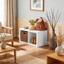 White Texture 2 Cube Storage Organizer, Storage Cabinet Mueble De Sala Cabinets For Home Organization - Màu trắng có vân - Xem 3
