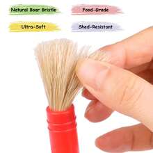 10个带彩色盖和画笔的防溢颜料杯，适合儿童使用，防溢画笔清洗杯，幼儿绘画颜料杯，美术工艺用品，丙烯颜料，水彩颜料 - 彩色 - 查看 7