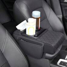 Caja de almacenamiento para reposabrazos central del coche, Caja de almacenamiento para reposabrazos del coche, Almohadilla para reposabrazos con portavasos, Organizador de almacenamiento para reposabrazos - Multicolor - Ver 9