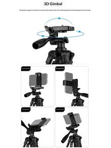 57-Inch 141cm Travel Digital Camera Tripod Professional Iron Mobile Phone Stand, With Quick Board, Suitable For SLR Cameras, Fishing Lights