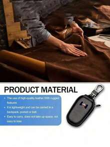 1个通用拉链钥匙包，PU皮革汽车钥匙扣，带蝴蝶结，便携小巧，适用于汽车、家庭和办公室，情人节、毕业典礼、教师节礼物，男女通用设计，高品质工艺，旅行配件，汽车用品 - 彩色 - 查看 8