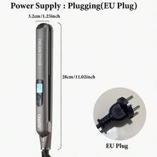 CRASTS 2-In-1 Straightening & Curling Hair Iron, Ceramic Flat Iron For Straightening, Curling, And Bangs, No Damage To Hair - Grey - View 13