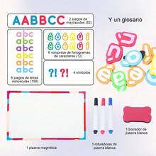TendenciaWegalife. ®   Juego De Letras Magnéticas En Español, Alfabeto Magnético Material Montessori Didactico Para Hogar Y La Escuela Con 3 Plumones Y Borrador, Juguetes Educativos Para NiñosCalidad premium - Bolsas únicas para comercio y eventos - Ver 4