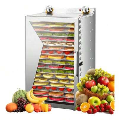 Deshidratador de alimentos de 18 bandejas Deshidratador de frutas y carne Temporizador ajustable y control de temperatura