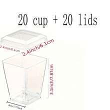 100pcs/50pcs/25pcs/20pcs/10pcs Square Transparent Ice Cream Mousse Cups With Clear Lids, Dessert Cups, Pudding Cups, Suitable For Cafes, Snacks, Buffets, Homes, Kitchens, Baking Parties, Pudding, Cheesecake, Mousse, Jelly Cups - Transparent - View 13