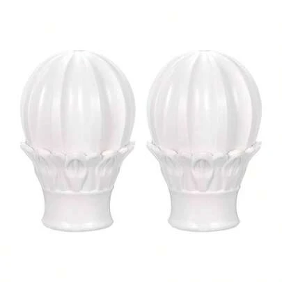 Curtain, Curtain Rod Finials Plastic Covers White 28mm 80x53mm Pack Of 2