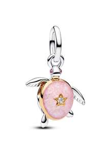 1个镀银海星，兔子吃胡萝卜吊坠，DIY手链/项链礼物 - 彩色 - 查看 12