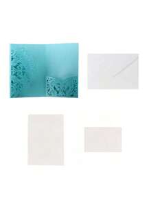 10pcs/Pack Wedding Party Invitations (With Envelopes And 2 Blank Inner Cards), Laser Cut Engagement Invite, Elegant Premium Business Greeting Cards For Holiday, Birthday,Christmas - Multicolor - View 34