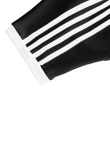 4-Stripe 女式学生黑色简约街头风休闲通勤个性化 Y2K 修身性感圆领短袖 T 恤，春夏款 - 彩色 - 查看 3