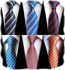 ¡RecomendadoWeiShang Lot - Corbata de seda clásica para hombre, 6 unidades¡Top de Temporada - Estilo 2 - Ver 15