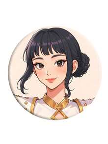 9枚卡通动漫图案韩流装饰徽章，动漫人物图案徽章，派对小礼物胸针徽章DIY派对装饰，圣诞节万圣节小礼物 - 彩色 - 查看 10