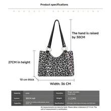 New Fashion Large Capacity Leopard Print Casual Shoulder Tote Bag, Suitable For School, Classes