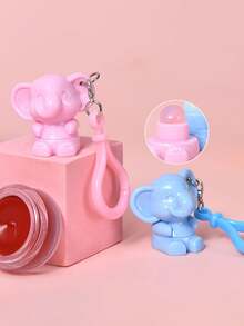 Mini Silicone Lip Brush, Cute Elephant Design, Small Size With Cap, Lip Gloss Brush For Blending, Portable & Convenient Makeup Brush Tool