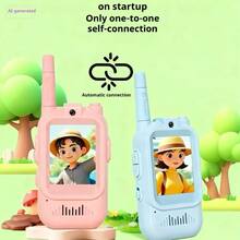 1pc Children's Walkie Talkie - Long Communication Range - Easy Operation - - Suitable For Family Interaction And Outdoor Activities - Communication Distance Over 3km - Compact And Portable - Super Quiet Listening Design - For 3-10 Years Old Boys - Suitable For Parent-Child Travel, Camping, Kindergarten Educational Games, Dialogue, Video, Birthday Gift, Holiday Gift, Christmas Gift, Christmas Eve Gift, Perfect Gift, Toys, Games - Multicolor - View 2