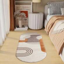 1 件装现代简约抽象床边地毯，柔软舒适，时尚几何线条设计，适用于卧室或客厅，可水洗，也可作走廊地毯、舒适休闲垫、装饰性地板覆盖物、客厅地毯、家居装饰地毯、节日装饰地毯 - 彩色 - 查看 2