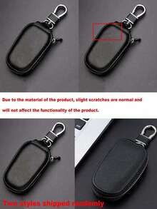 1个通用拉链钥匙包，PU皮革汽车钥匙扣，带蝴蝶结，便携小巧，适用于汽车、家庭和办公室，情人节、毕业典礼、教师节礼物，男女通用设计，高品质工艺，旅行配件，汽车用品 - 彩色 - 查看 10