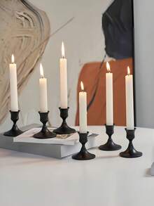 Suporturi de lumânări metalice conice pentru masă (3/6/12 bucăți) - Decor pentru nunți/aniversări/cine, ornamente pentru petreceri de casă și hotel, centre de masă, cadouri ideale pentru sărbători, lumânări excluse - Multicolor - Vizualizare 7