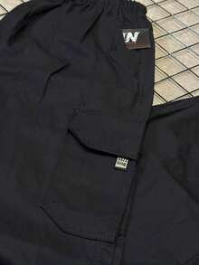 Dazzling Original Black Cargo Pants - Wide Leg Twill Streetwear Jeans - màu đen - Xem 11
