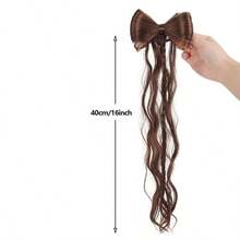 Female Wig With Bow Tie, Half Tied Ponytail, Female Duckbill Clip, Simulated Hair, High-Temperature Silk Wig, New Ponytail Design - Multicolor - View 10