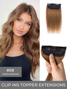 1pc Hair Piece Hair Pad Hair Root Patch Invisible Seamless One-Piece Side Thickening Hair Volume Fluffy Top Hair Replacement Female Hair Accessories - Multicolor - View 27