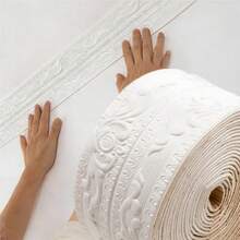 1 Roll Thick Self-Adhesive Foam Edging Strips, Waterproof, Soundproof, For Wall, Baseboard, Corridor, Ceiling Decoration, Anti-Collision - Multicolor - View 3