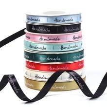 25码/卷 手工印花涤纶丝带，适用于DIY工艺品、蝴蝶结、婚礼装饰、服装、包包、帽子、花束、节日派对和礼品包装 - 彩色 - 查看 5